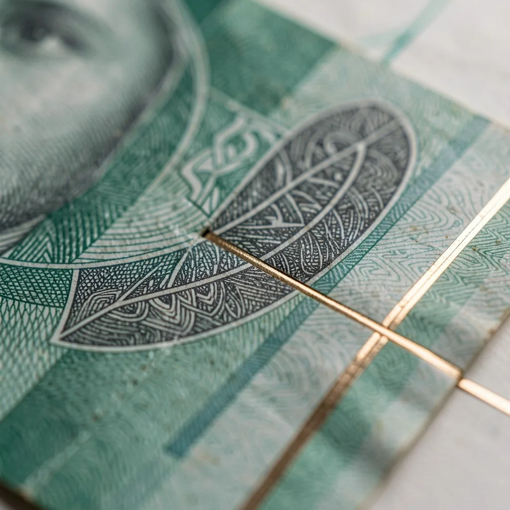 Textura macro de billete de peso colombiano