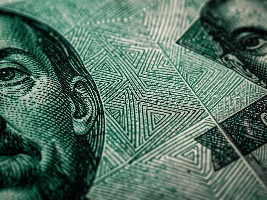 Textura macro de billete colombiano