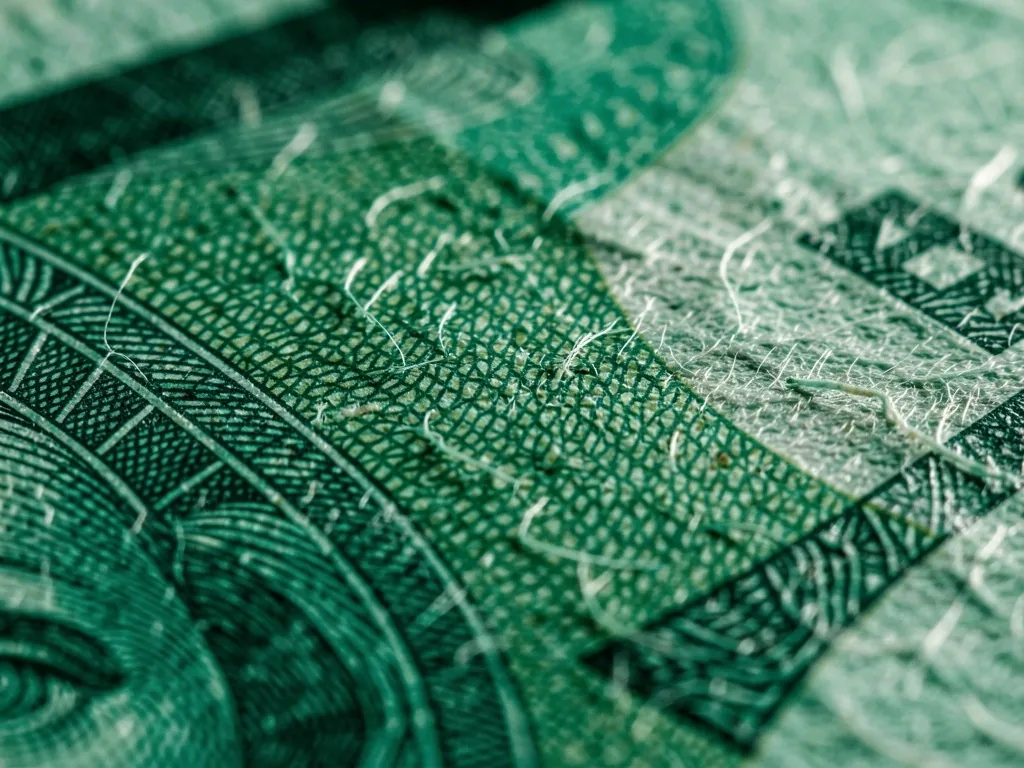 Textura macro de billete colombiano
